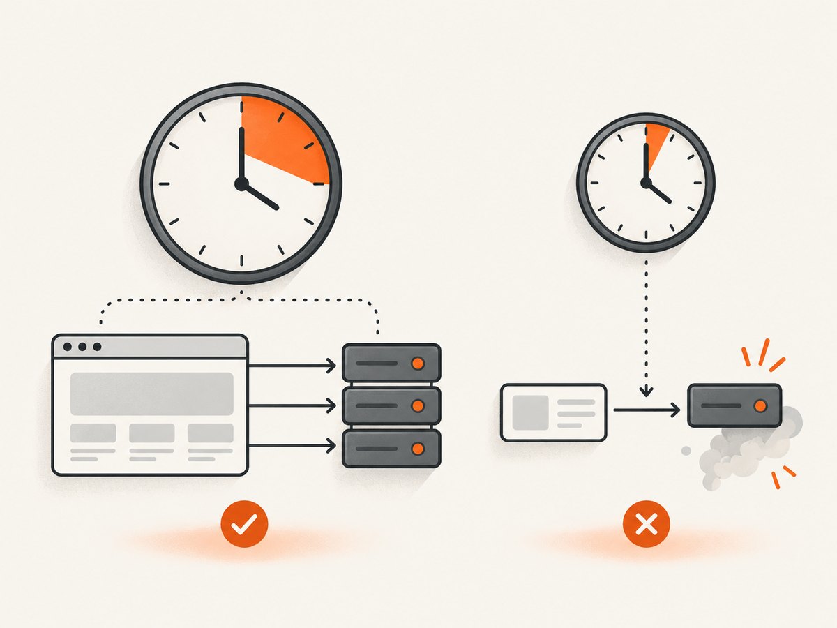 Wait, navigation, launch, and per-request deadlines control different scopes.