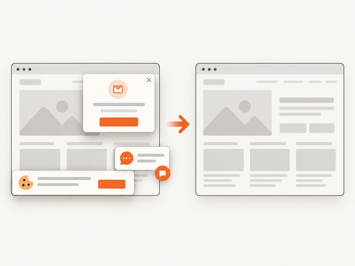 ScreenshotNeo removes common consent and distraction overlays before capture.