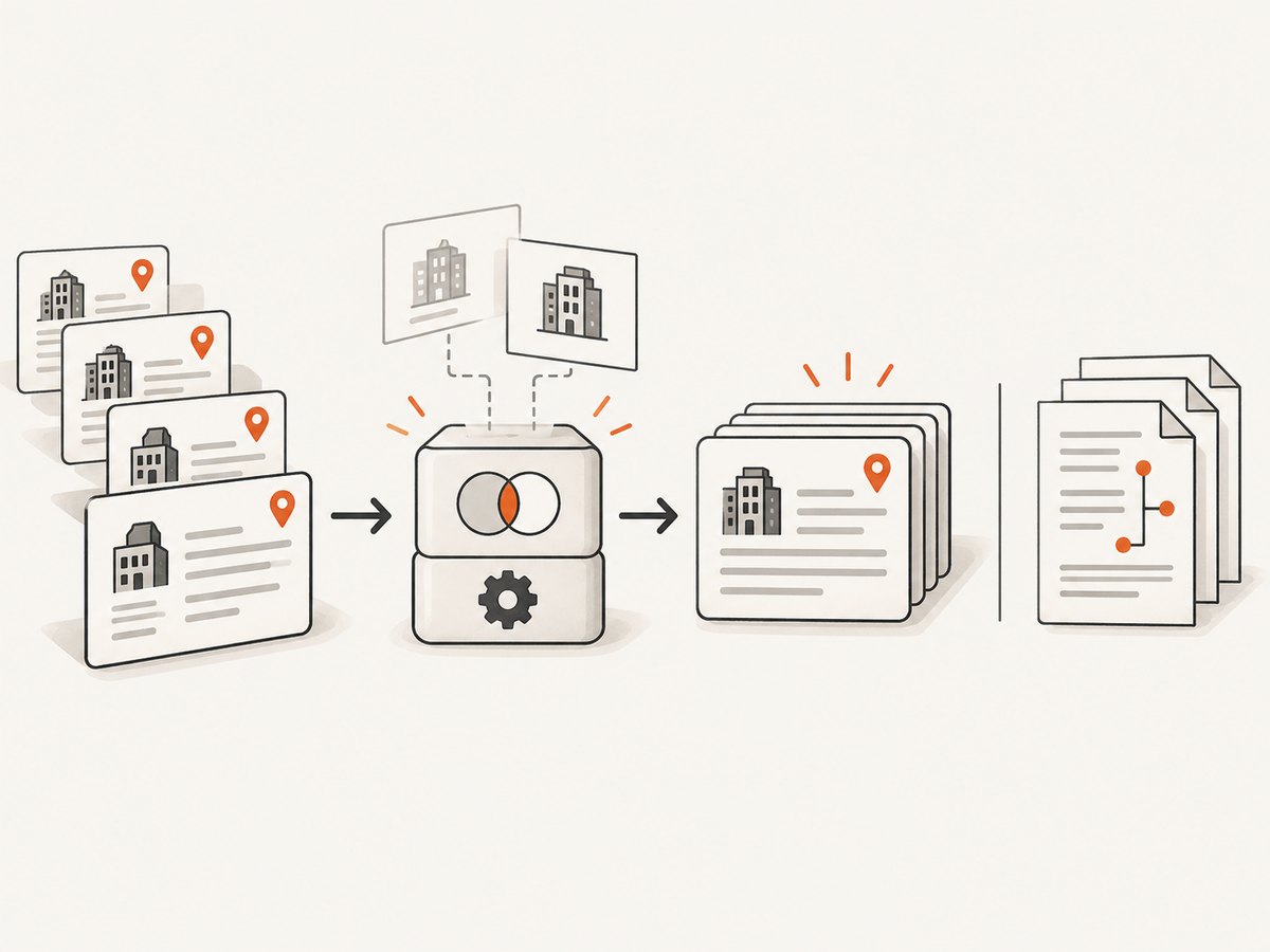 Preserve source and jurisdiction details while matching entities and cleaning records.
