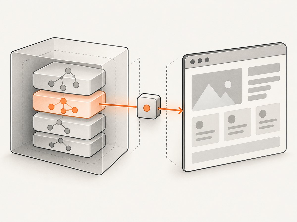 A deliberate test seam exposes required application data without depending on React’s private renderer internals.