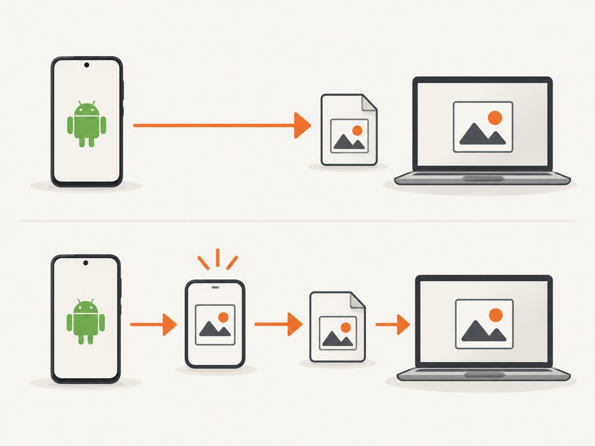 Choose between direct streaming and saving on the device before pulling the file.