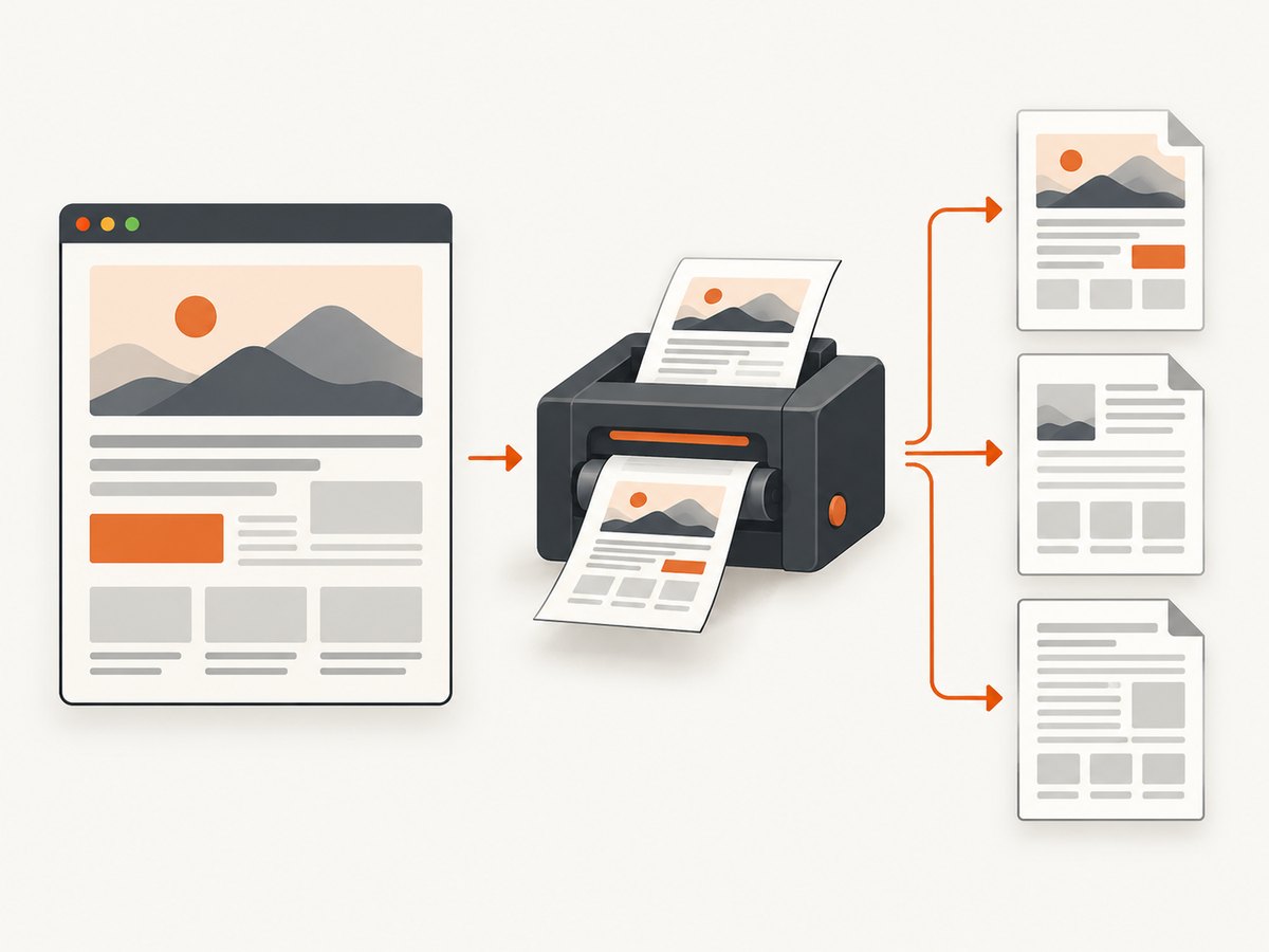 Normal document flow is fragmented across as many PDF pages as the content requires.