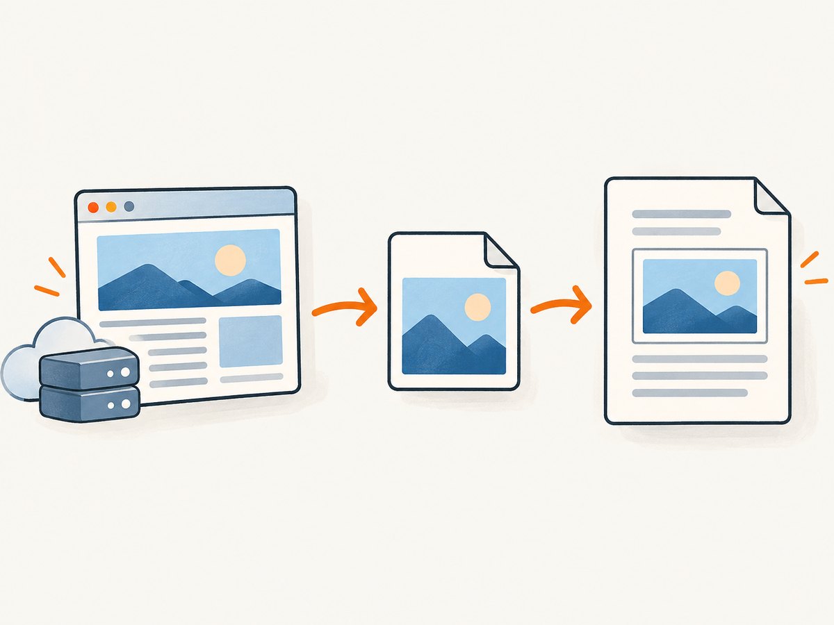 A web capture becomes an image file that you can insert into Google Docs.