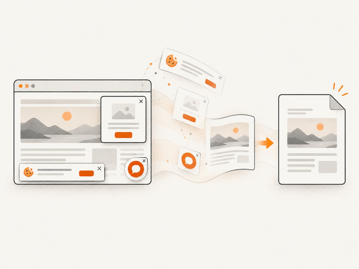 A clean web capture can be inserted into Word before you add editable annotations.