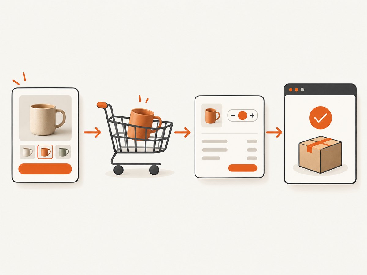 An add-to-cart operation updates a persistent cart that should remain the source of truth through checkout.
