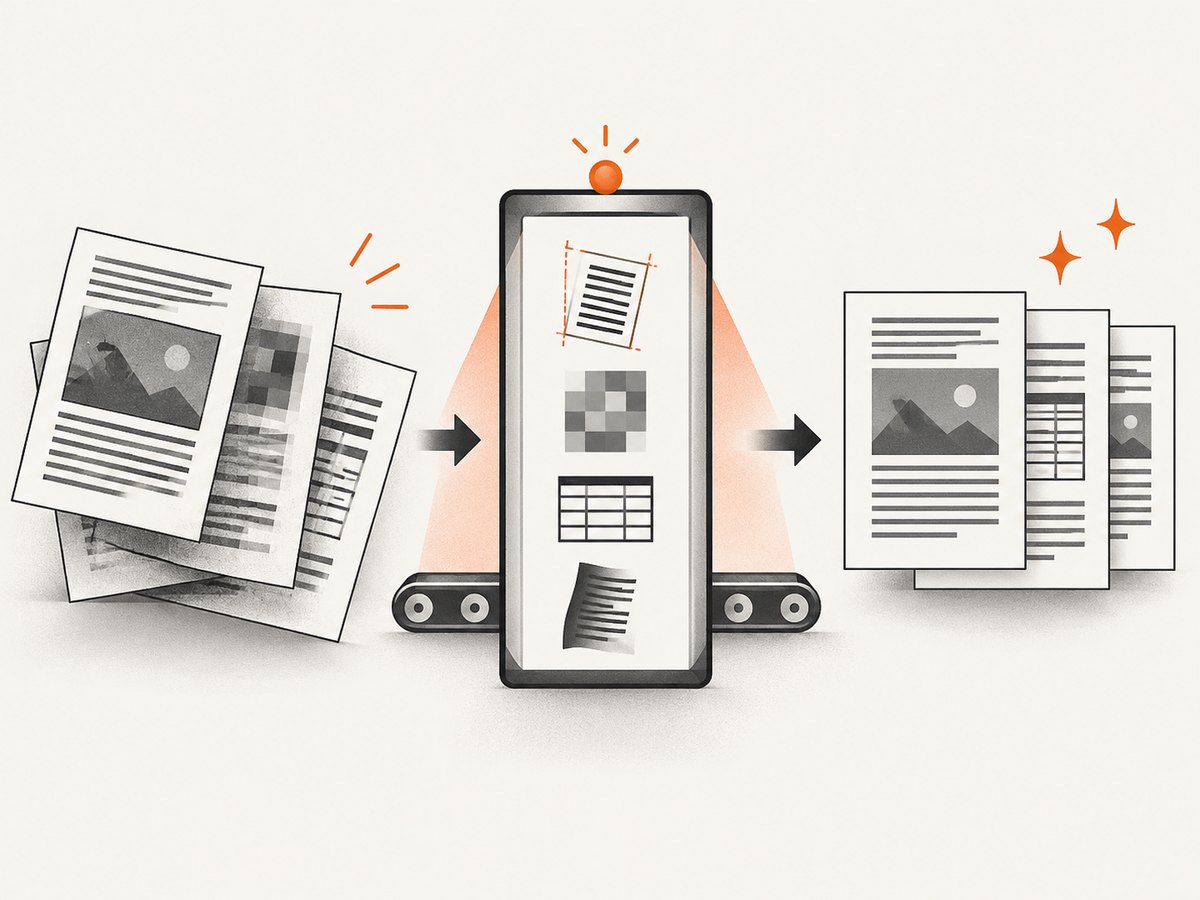 Scan quality and document complexity affect extraction results and practical limits.