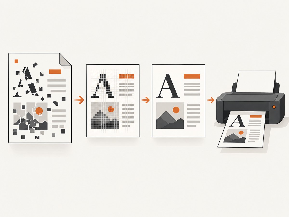 Print as Image bypasses normal PDF object processing when a page contains troublesome fonts or images.