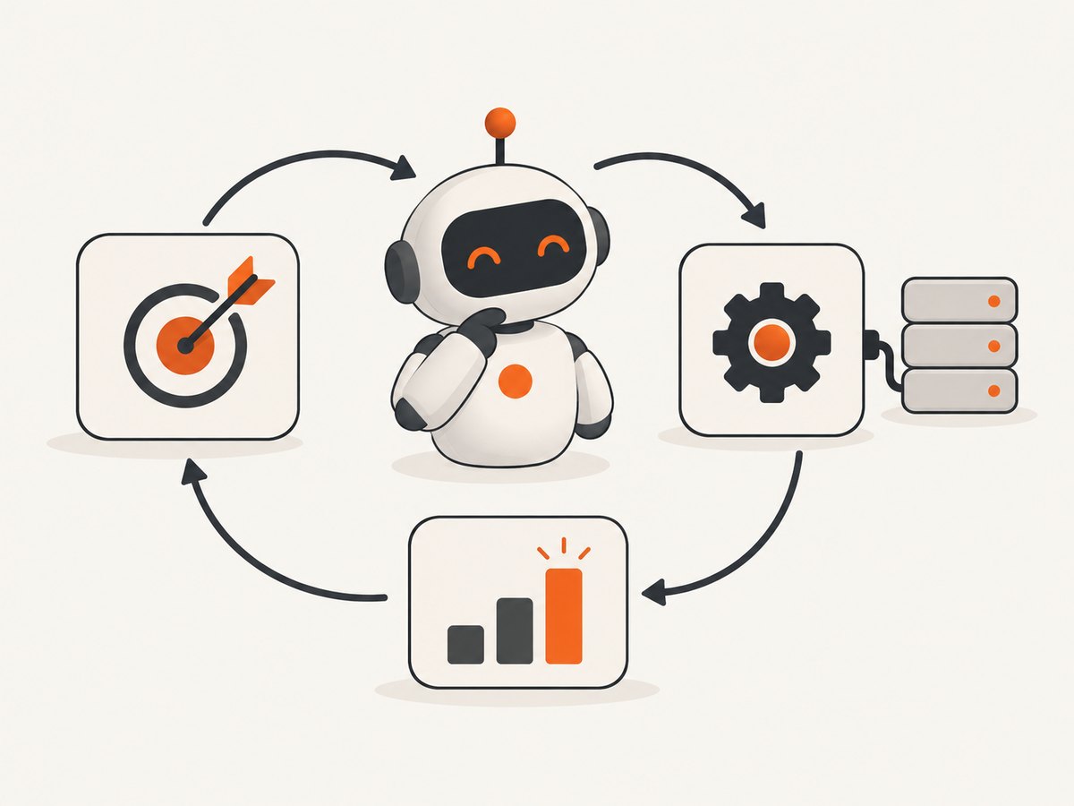 An agent uses tool results as feedback for its next step.
