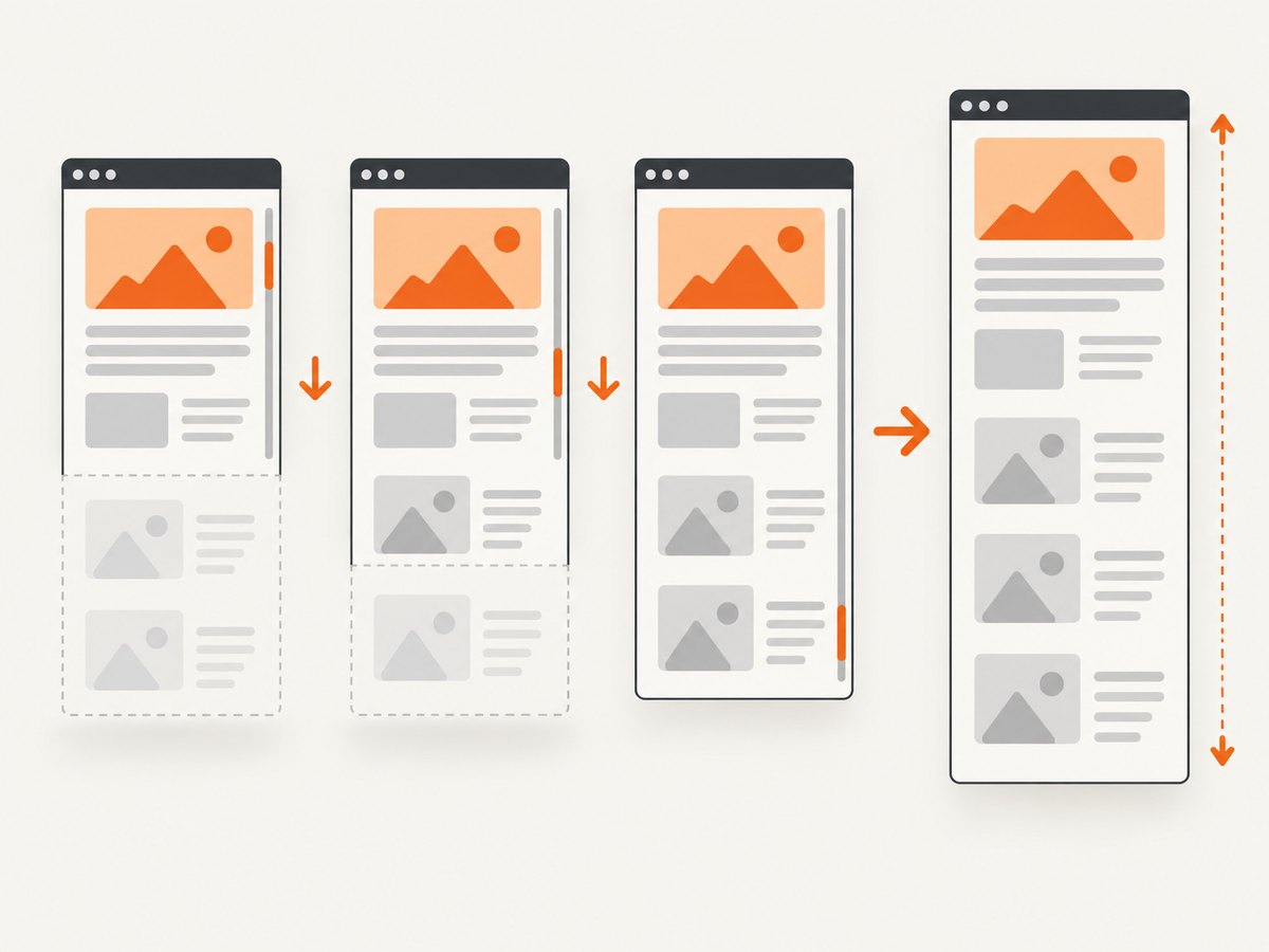 Full-page capture includes the document area, while lazy-loaded content may need to render before the shot.