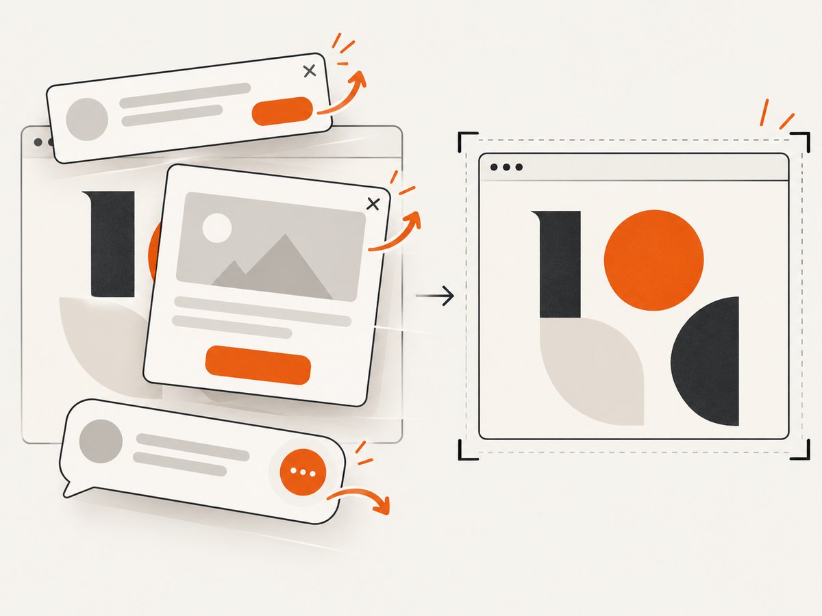 Removing overlays before capture preserves the text sample you need to inspect.