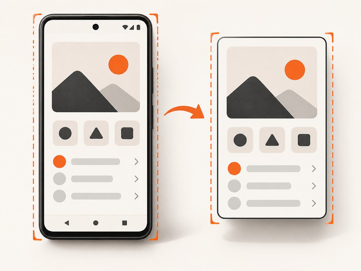App-only MediaProjection removes system UI, while full-device capture keeps the status bar.