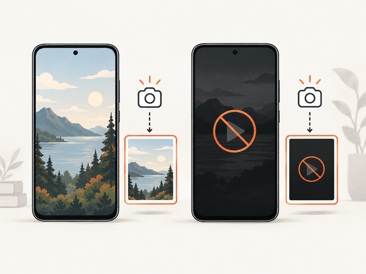 Secure or DRM-controlled app surfaces may refuse screenshot capture.