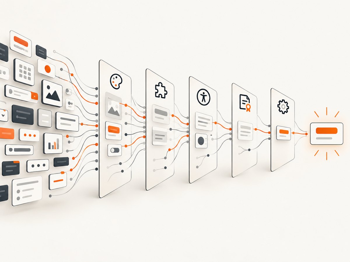 A structured evaluation prevents component counts or visual demos from deciding the library for you.