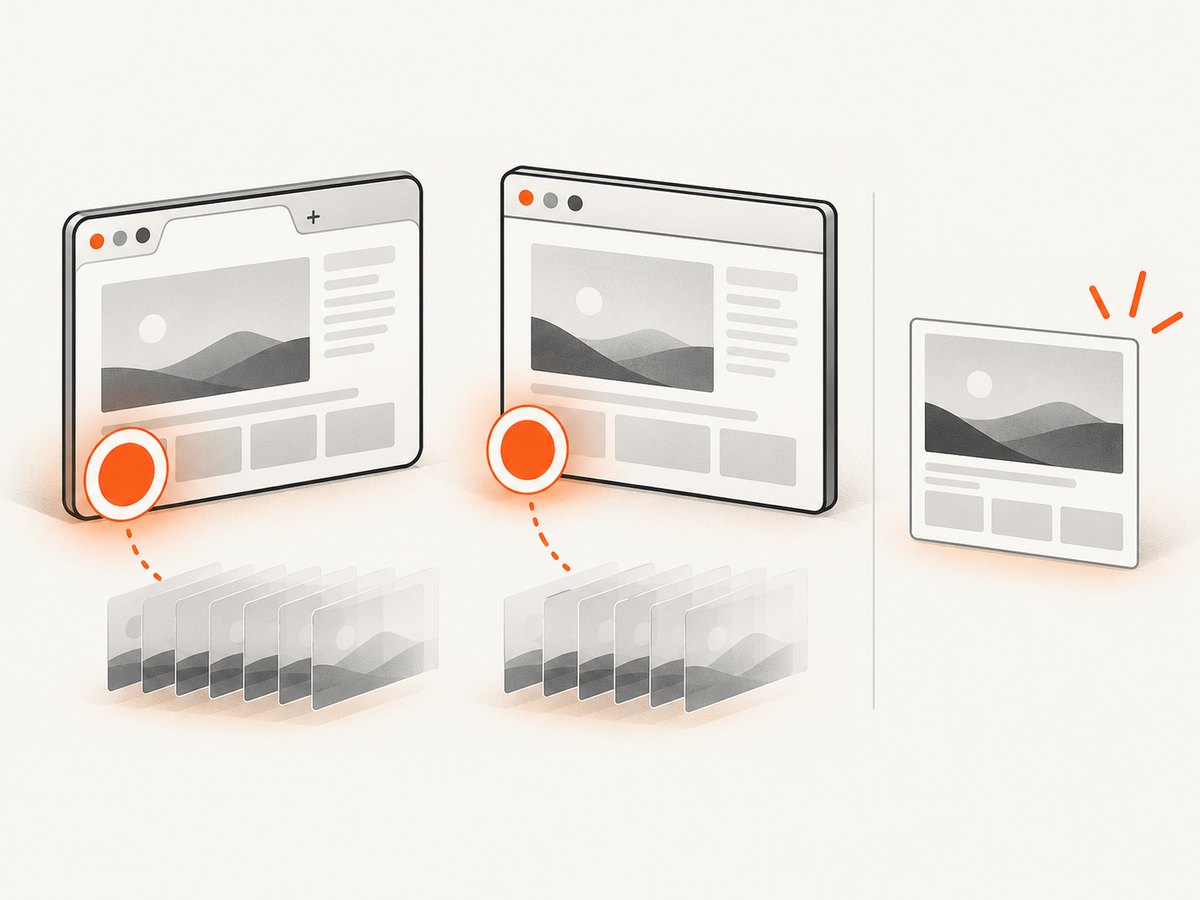 A recorder preserves motion over time; a screenshot API returns a webpage capture on request.