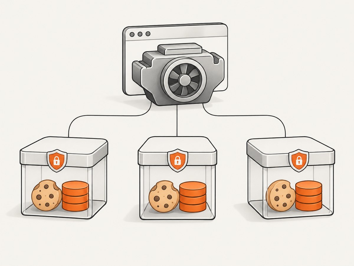 Separate profile state by workflow, and decide explicitly when sessions persist or reset.