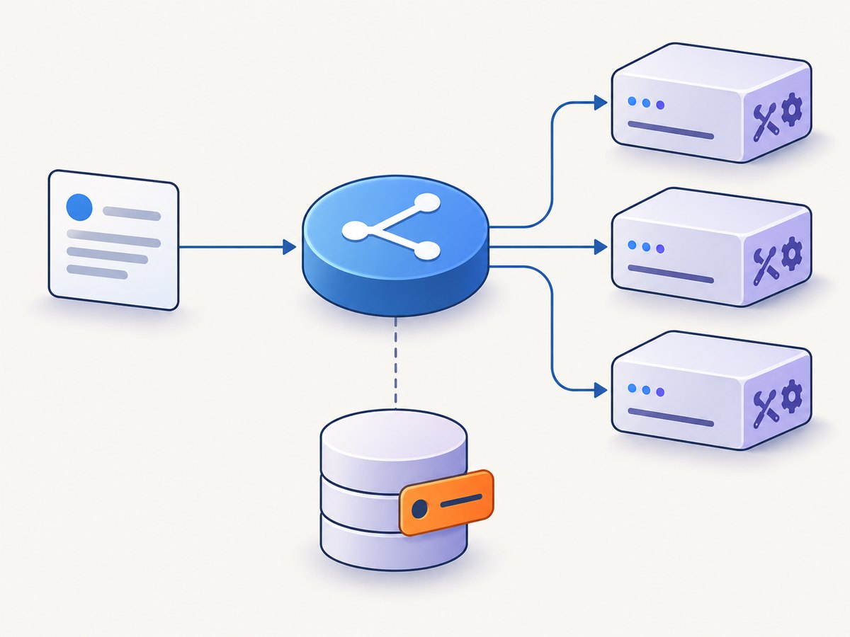A stateless core lets HTTP infrastructure distribute requests while application state lives behind an explicit handle.