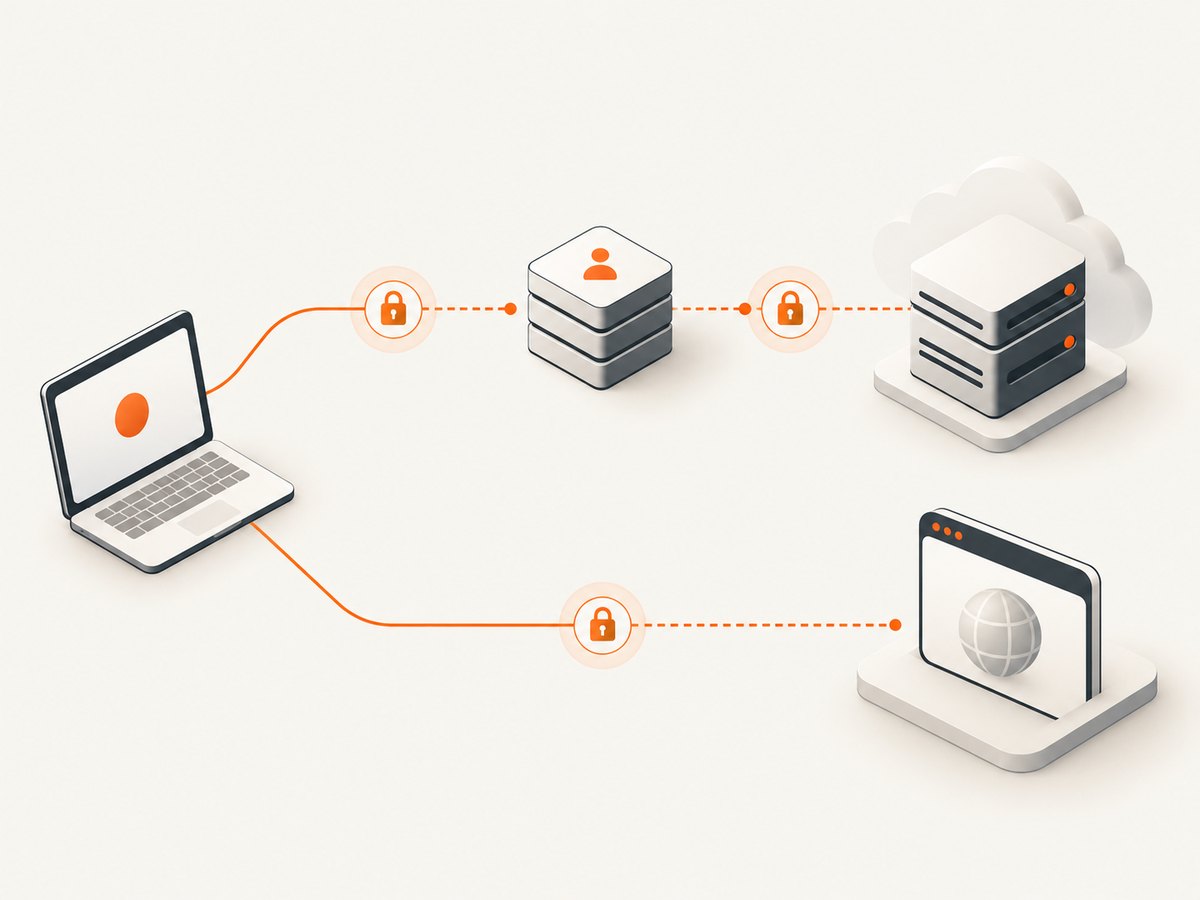 MCP identity and browser execution use separate authorization paths and credentials.