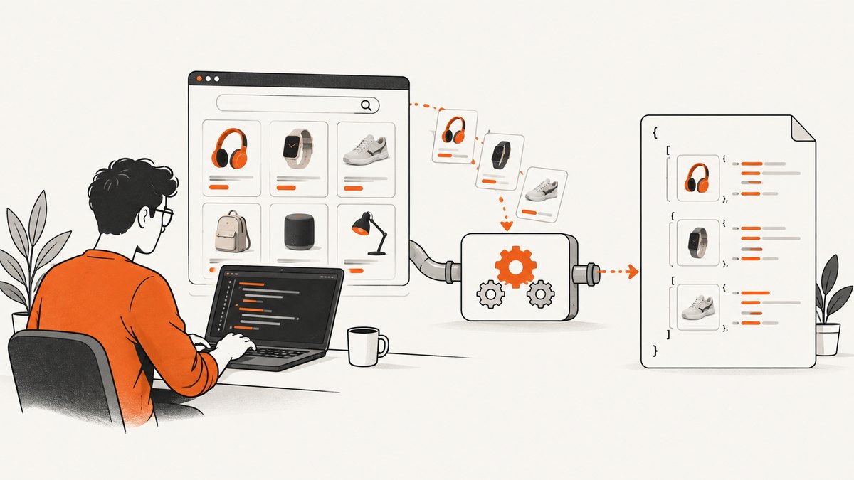 Structured campaign rows become consistent design variations through a reusable template.