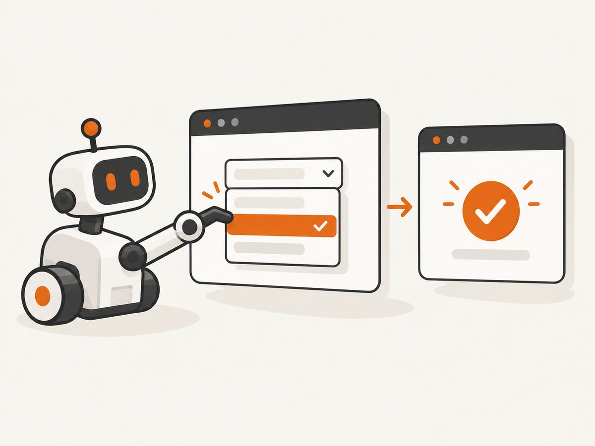 Native select automation follows a select, choose, and verify flow.