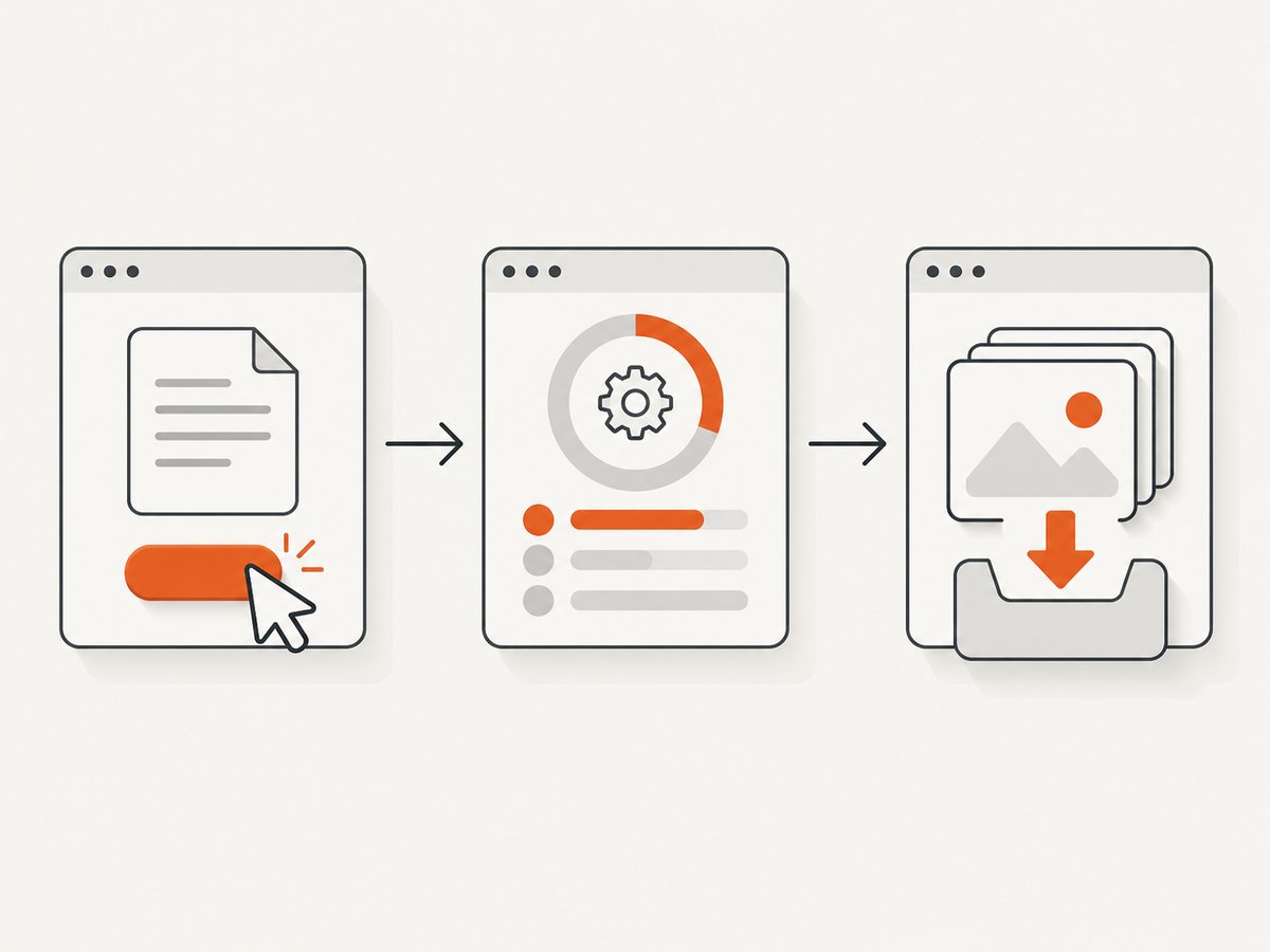 The ExportTo workflow is asynchronous: submit, poll, then download.