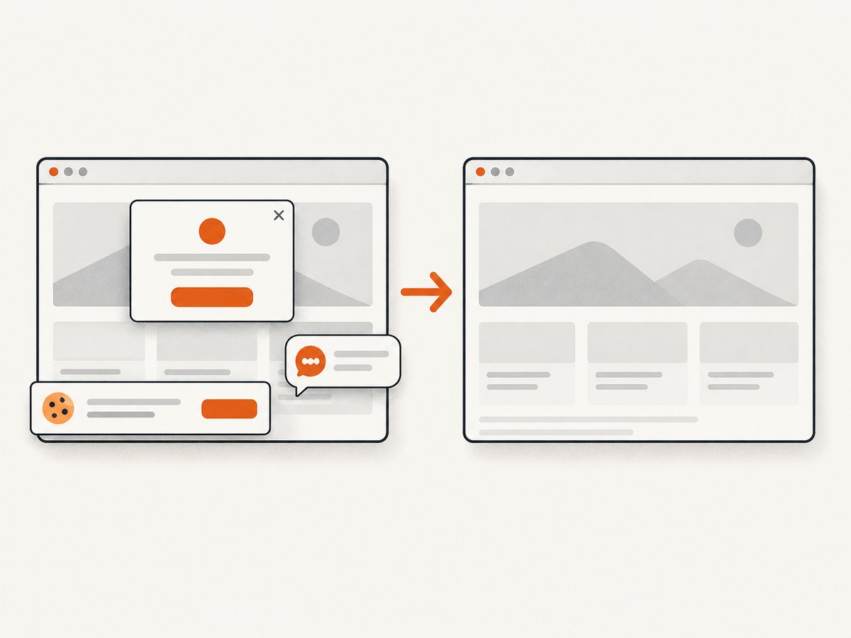 Consent banners and overlays can change the pixels unless they are handled before capture.