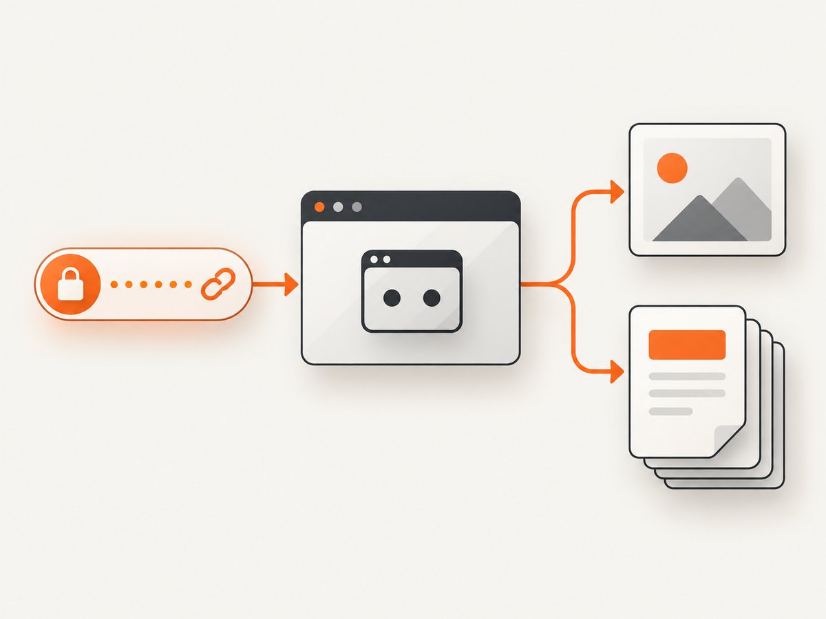 The capture pipeline: load the invoice, wait for its content, then produce an image or a PDF.