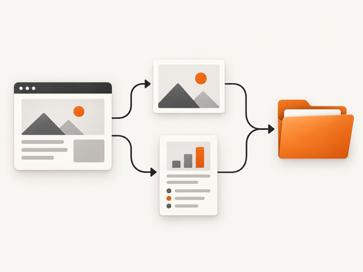 Store the visual capture and Lighthouse report with the same URL and run context.