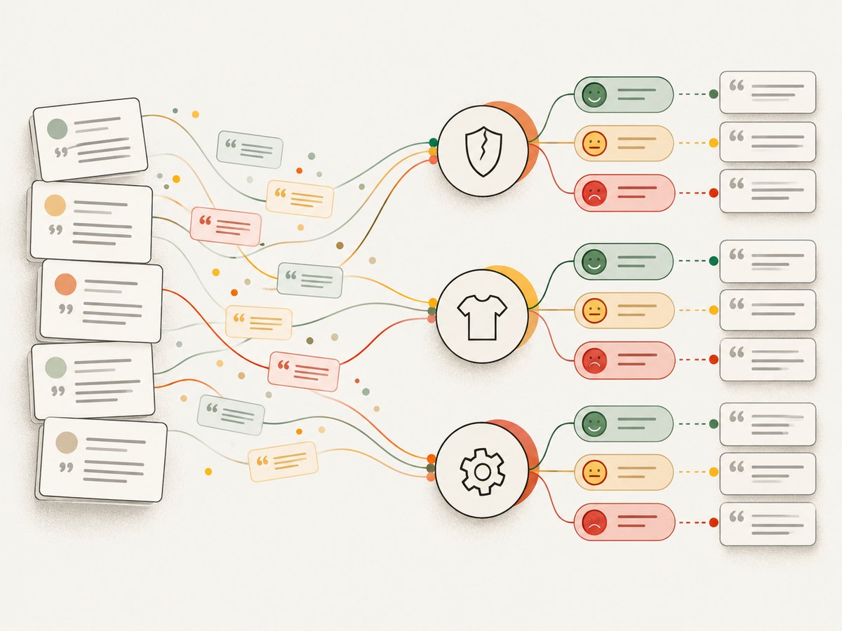 Aspect level analysis keeps praise and criticism visible within the same review.