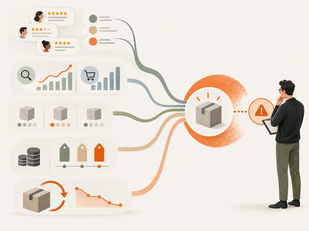 Review evidence becomes more useful when checked against independent market signals.
