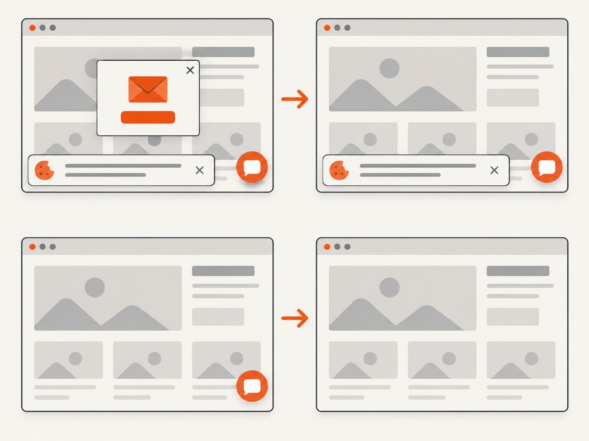 ScreenshotNeo can remove common consent banners, popups, and chat widgets before capturing a page.
