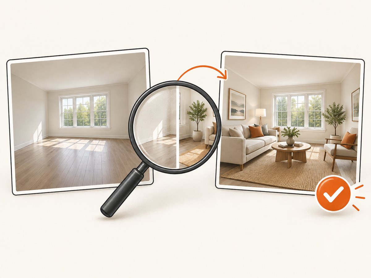 Compare every generated image with the untouched source before approval.