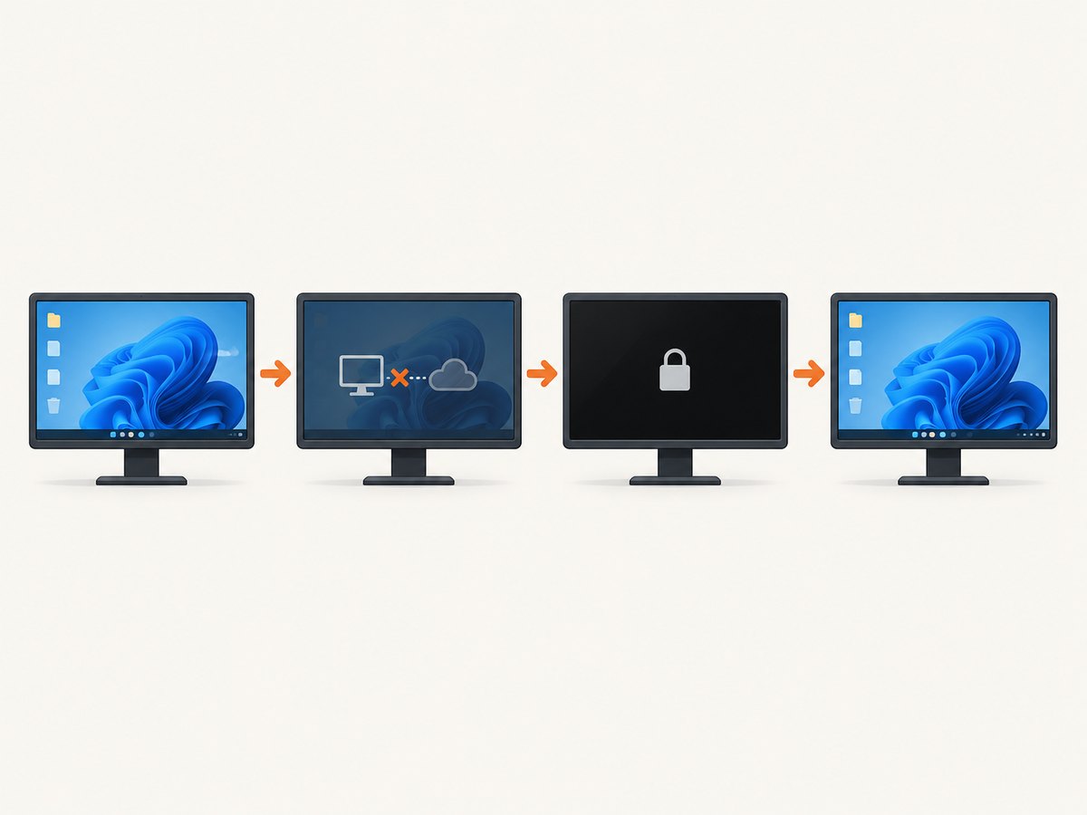 Session state determines whether an unattended runner has a desktop that can be captured.