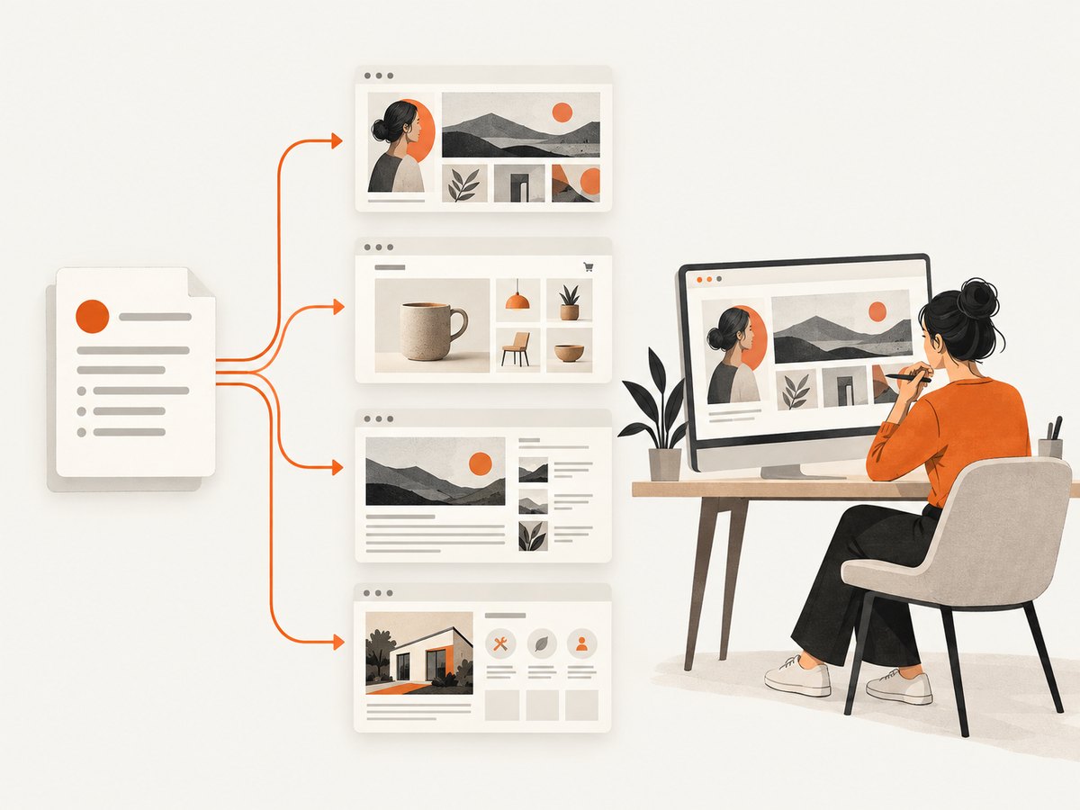 A generated first draft still needs review against the site’s audience, content, and required functions.