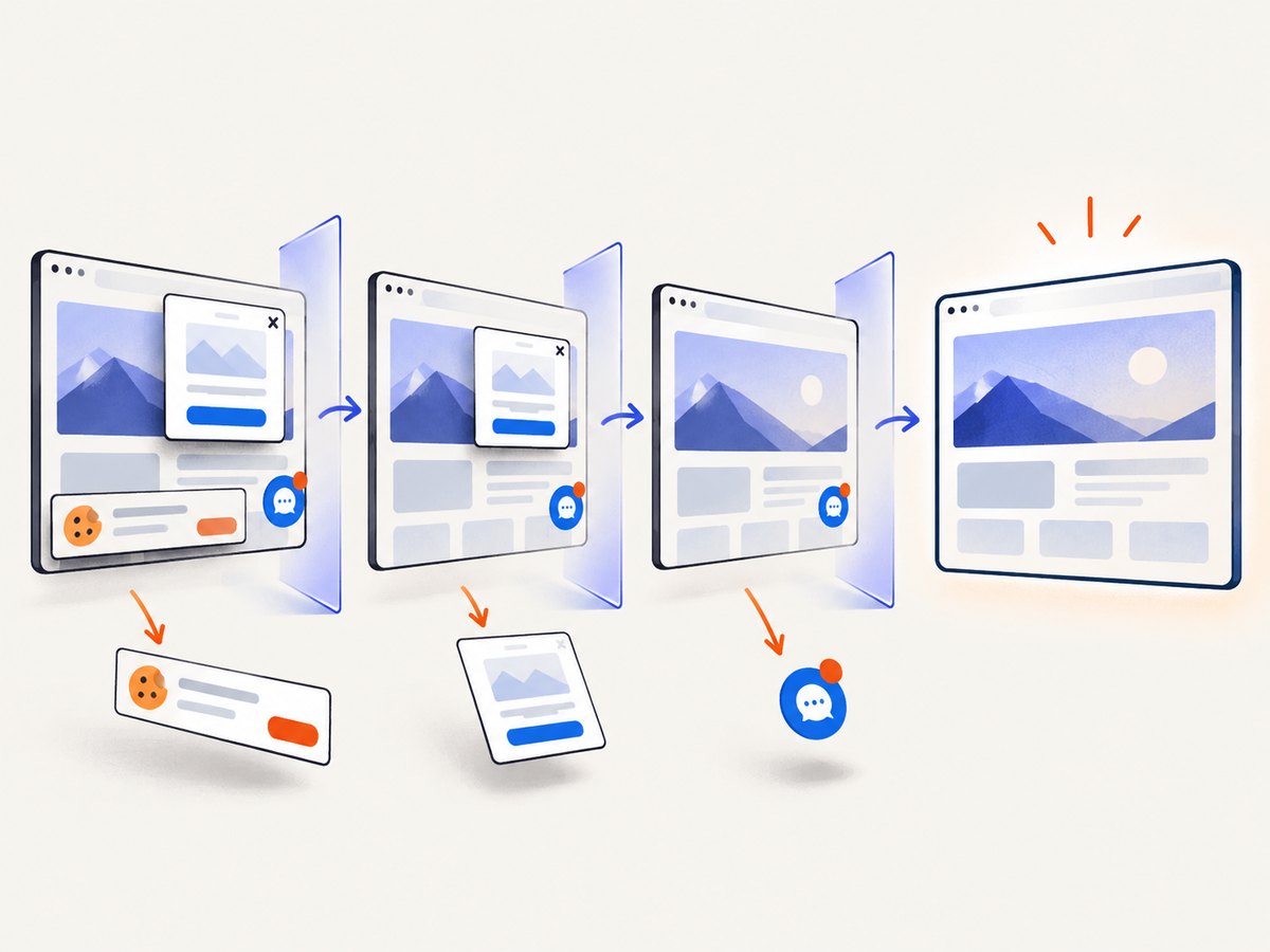 A clean screenshot pipeline removes common overlays before capture.