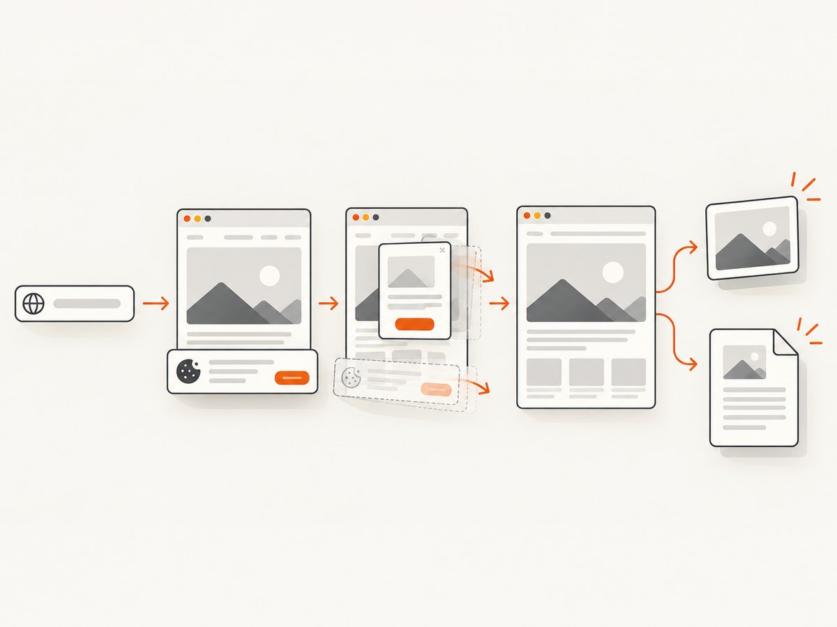 A screenshot service can handle browser setup and cleanup before returning an asset.
