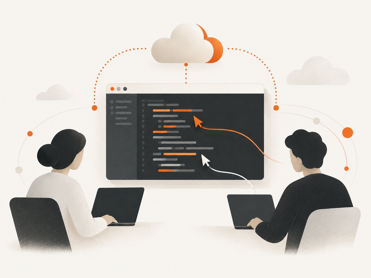 Collaborative coding can mean sharing a local host, a cloud workspace, or a browser project.