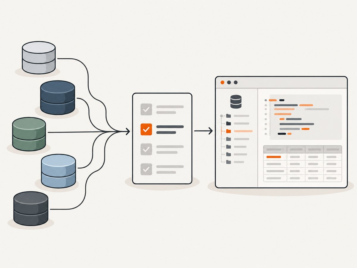 Map database engines and daily tasks before choosing an IDE.