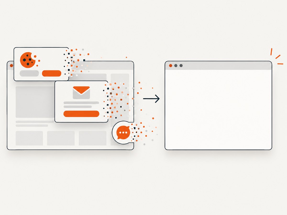 A browser screenshot workflow can remove obstructing overlays before the final capture.