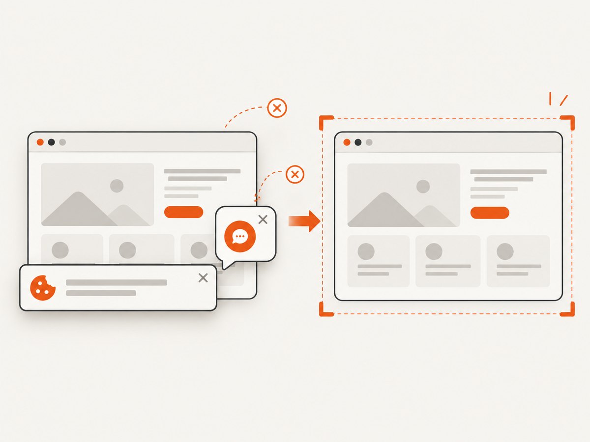 ScreenshotNeo can capture a business website after removing common overlays.