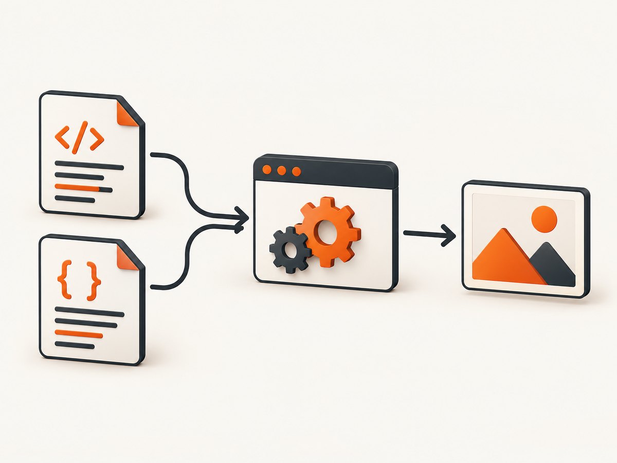 A renderer turns markup and styles into pixels; choose a hosted API or run the browser yourself.