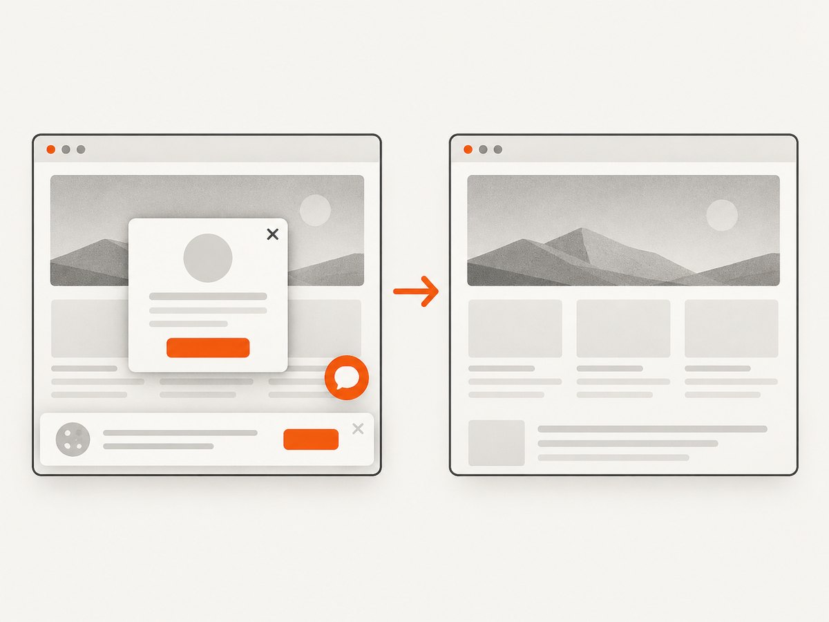 Clean capture automation handles overlays before saving the final image.