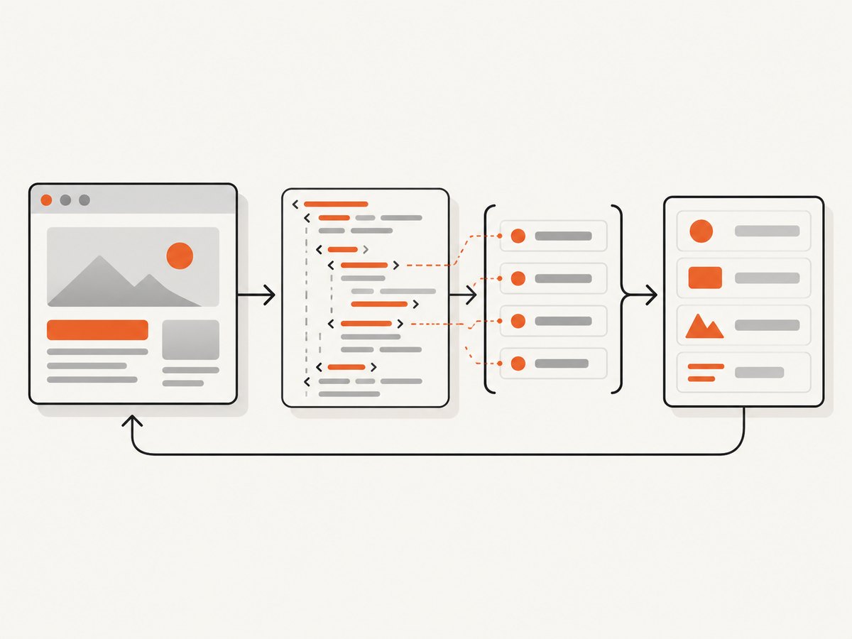 Choose parsing for content already in the response and browser automation for content created after scripts run.