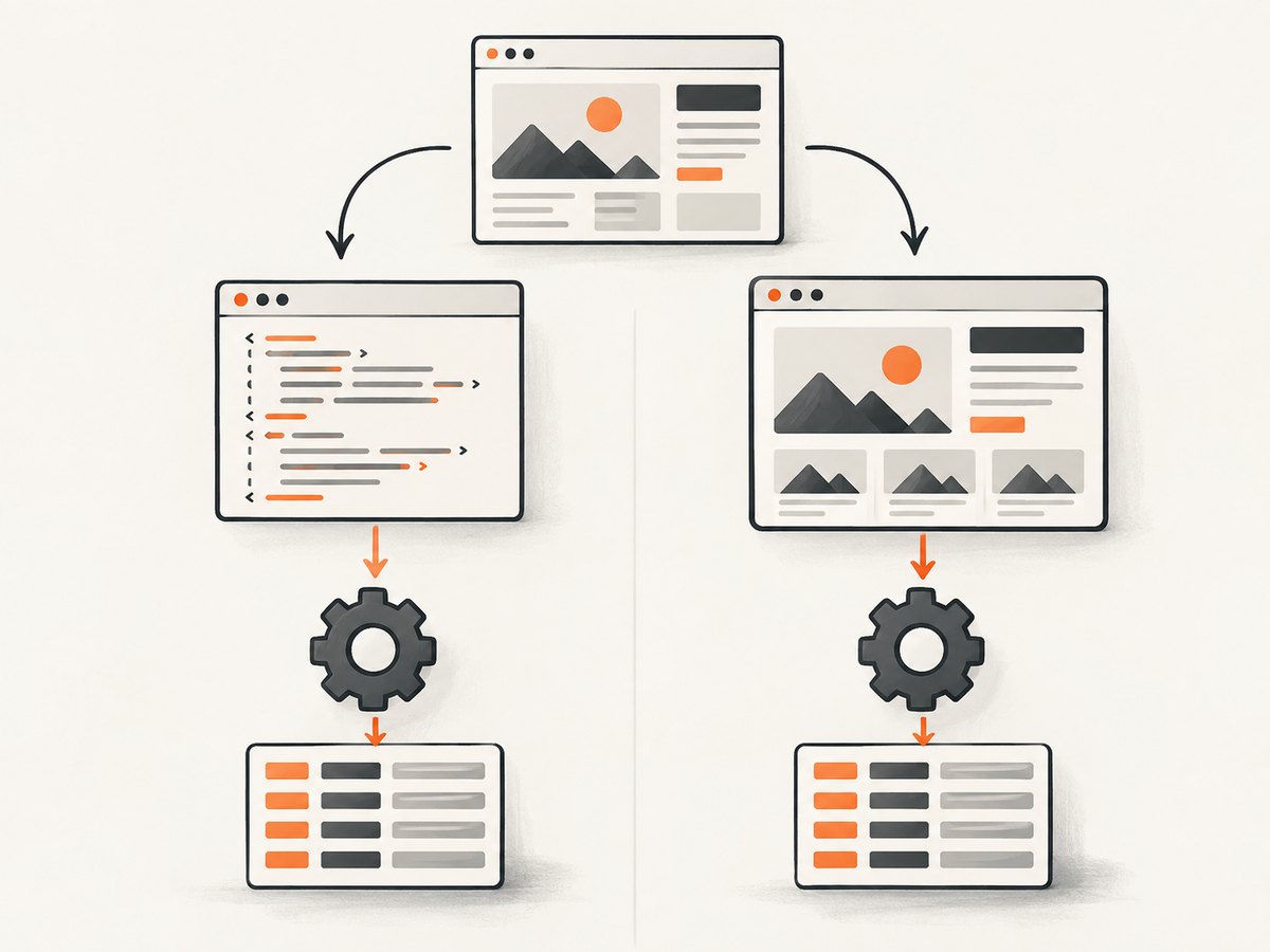 Static pages can often be fetched and parsed directly; dynamic pages may need browser rendering.