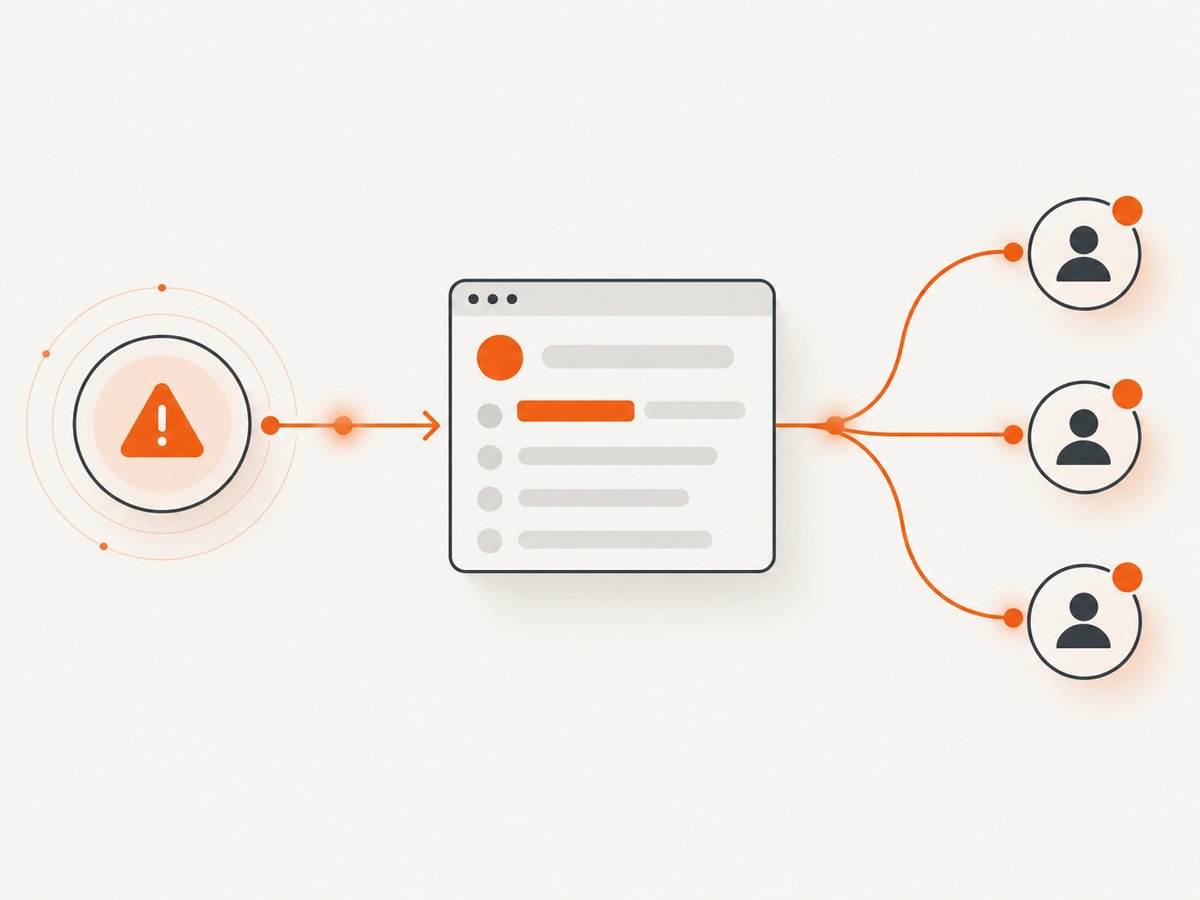 A monitoring alert must be connected to the status page before customers receive an update.