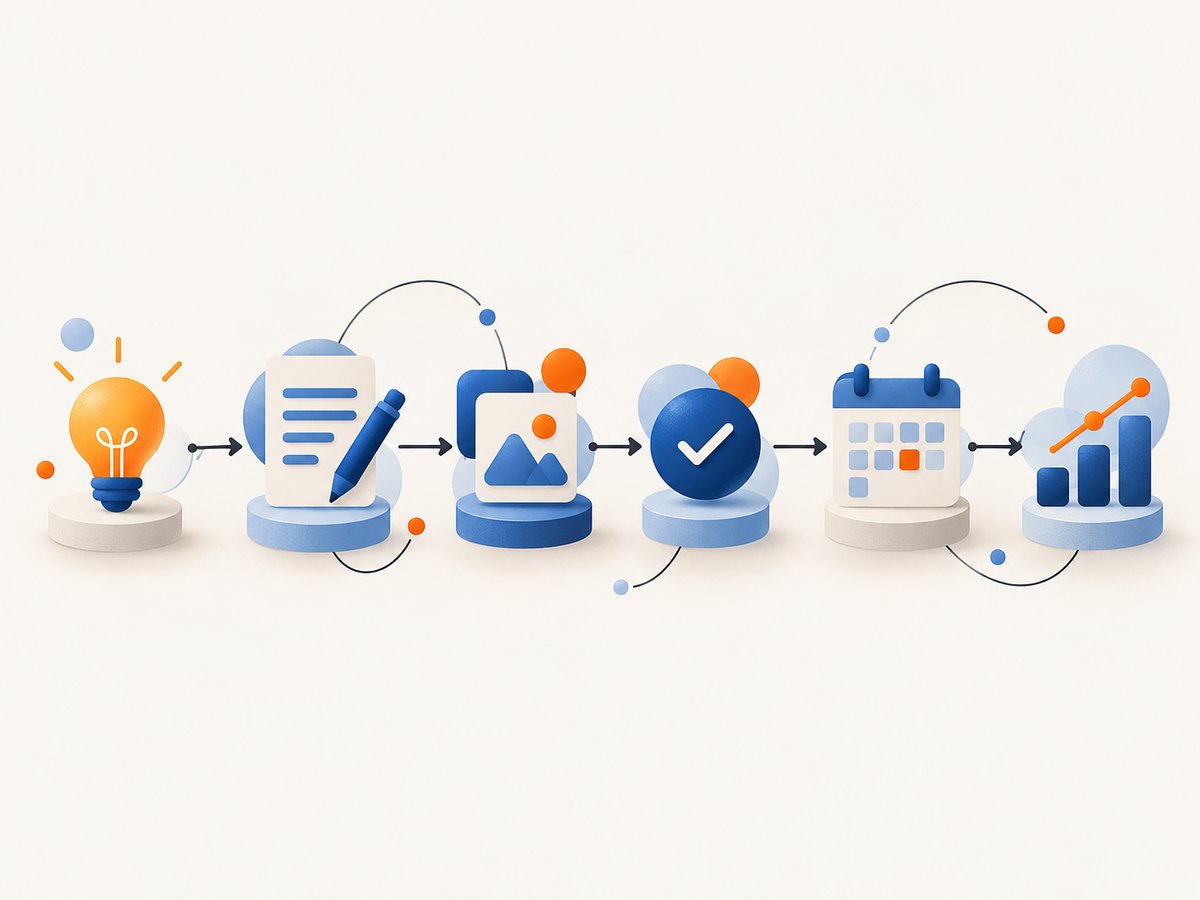 Content automation is a chain of stages, not one feature.