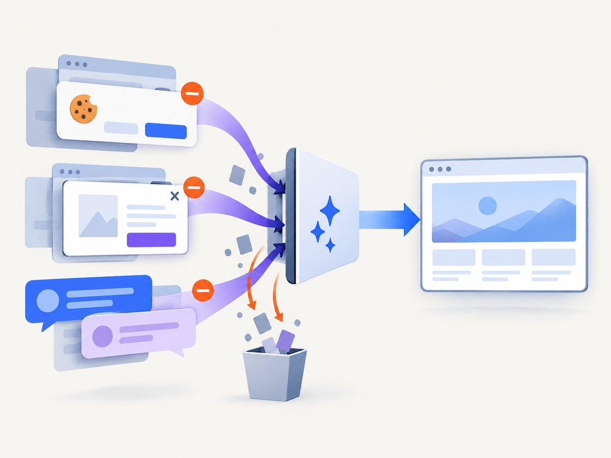 ScreenshotNeo removes common overlays before capturing a destination page.