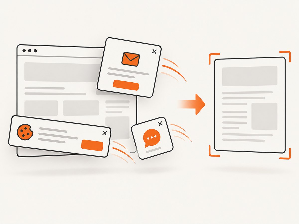 Overlays should be handled before rendering so they do not cover the document.