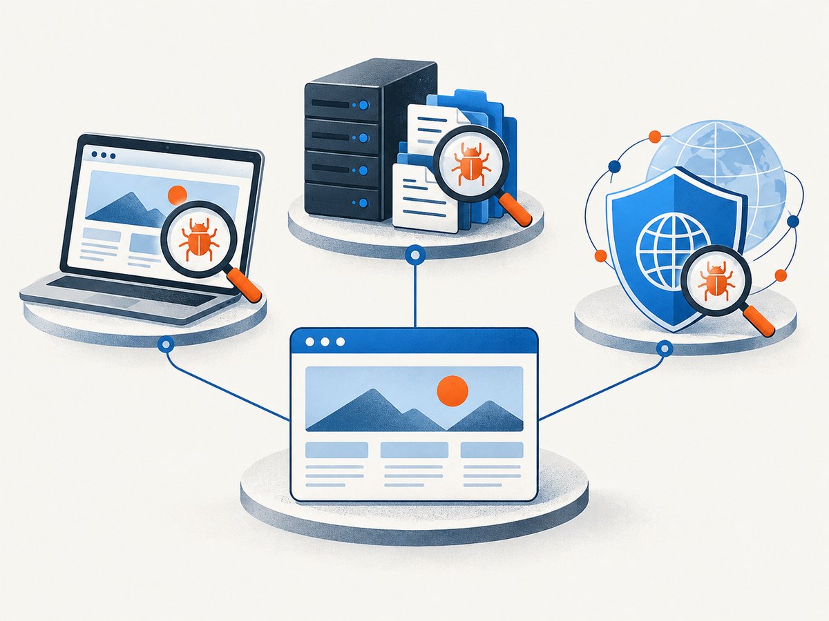 Remote, internal and reputation scans expose different parts of the same website.