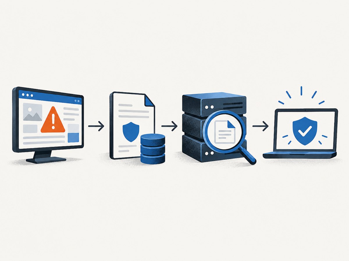 A repeatable workflow preserves evidence before remediation and verifies the result afterward.