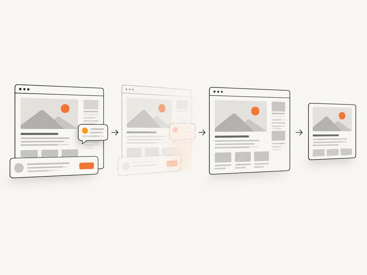 A clean capture removes obstructing overlays before the screenshot becomes a thumbnail source.